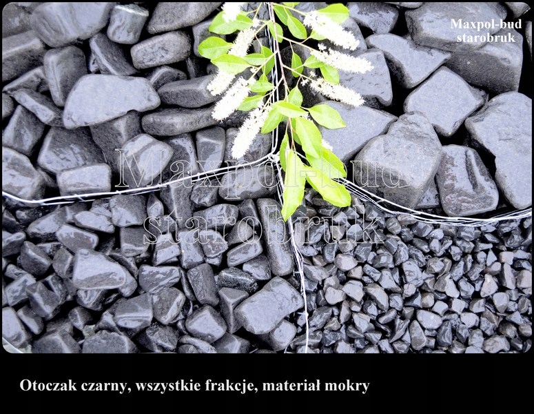 Kamień otoczak czarny gabion kosze gabionowe Opole