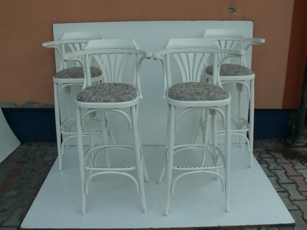 4 BUKOWE HOKERY A'LA THONET-RADOMSKO, HOKER.