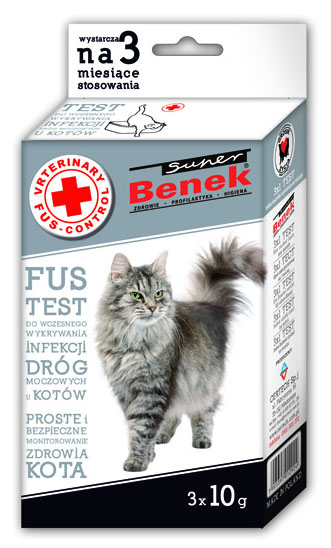 Super Benek FUS test pH moczu kota 3x100g