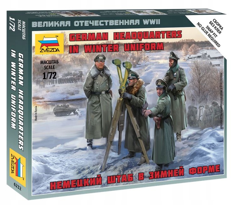 sztab niemiecki zimowe mundury 1/72 Zvezda 6232