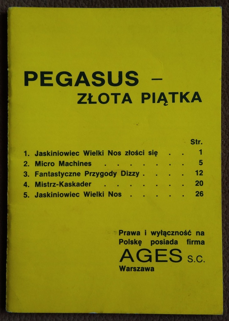 Pegasus Złota Piątka instrukcja