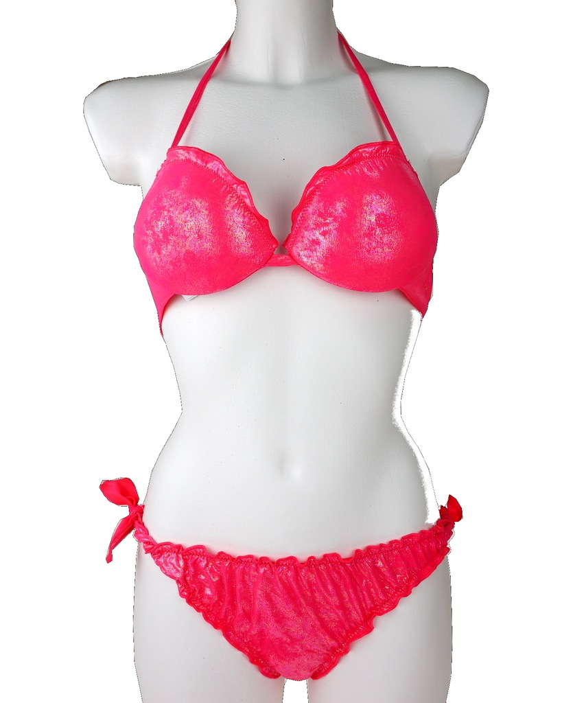 CALZEDONIA KOSTIUM KĄPIELOWY PUSH-UP POŁYSK 75B/M