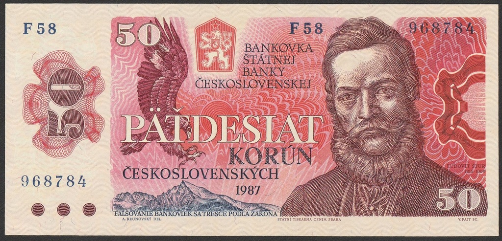 CSRS (Czechosłowacja) - 50 koron - 1987 - UNC -