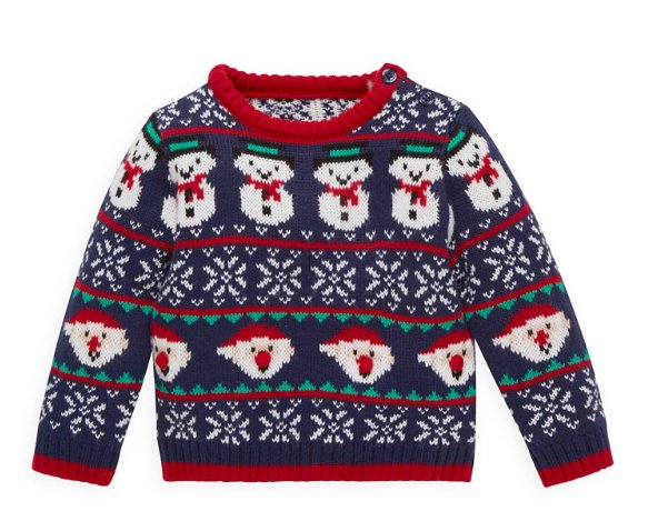 MOTHERCARE świąteczny sweterek Mikołaje NEW 86