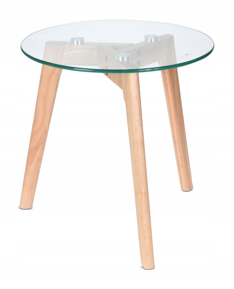Stolik kawowy okrągły szklany blat 40cm Pomocnik