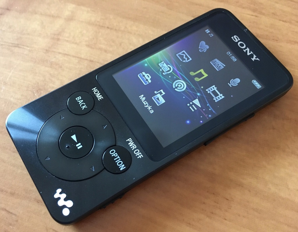 SONY NWZ-E585 Odtwarzacz MP3 MP4 16GB Radio