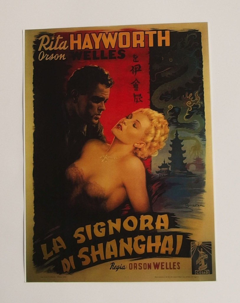 Plakat Rita Hayworth Orson Welles Dama z Szanghaju