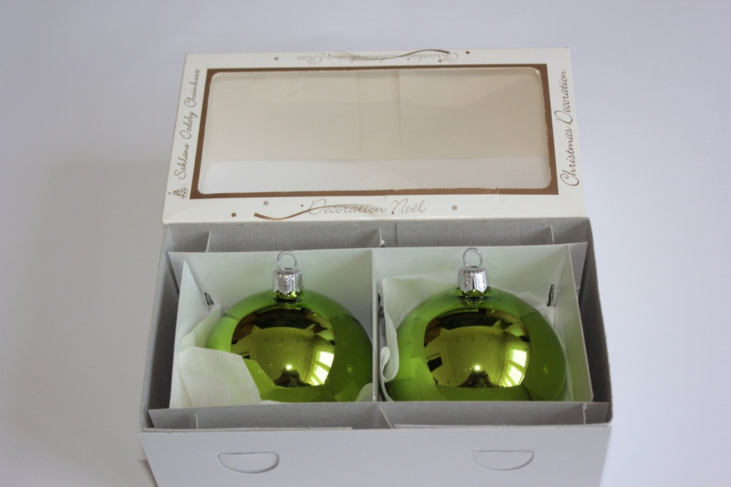VITBIS BOMBKI SZKLANE 2 SZTUKI 8 CM WYPRZEDAŻ