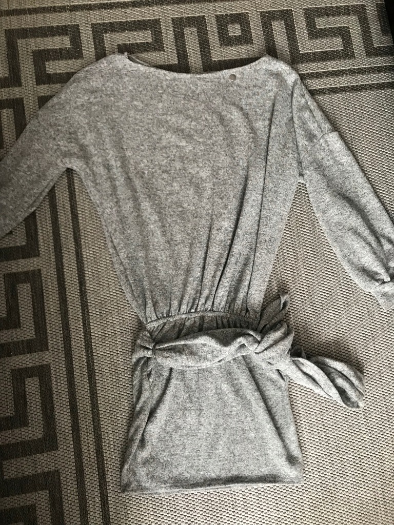 Armani Exchange sweter sukienka tunika logowana