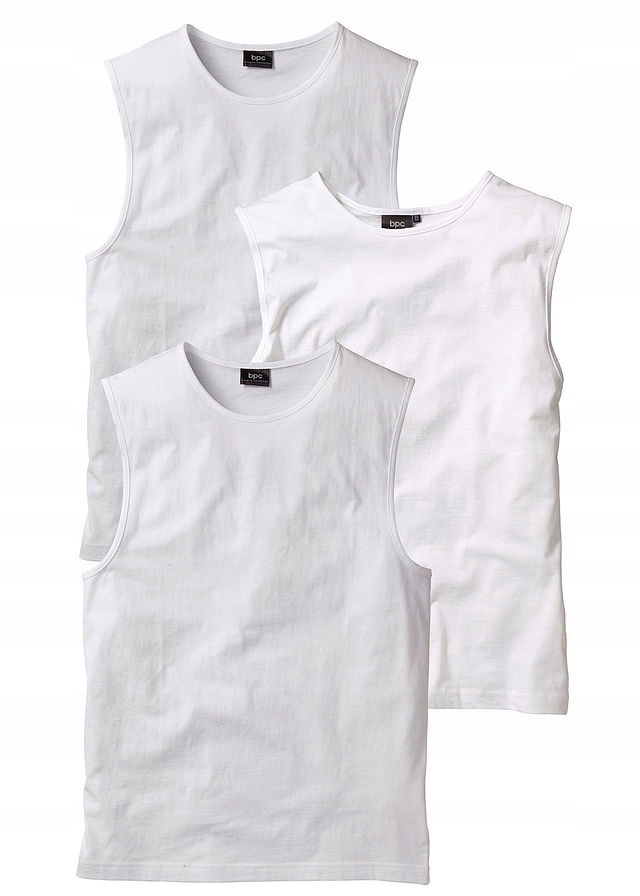 Shirt bez rękawów 3 szt biały 48/50 (M) 971874