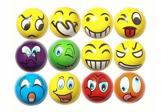 ANTYSTRESOWE PIŁECZKI EMOTKI EMOJI GNIOTKI 12SZT
