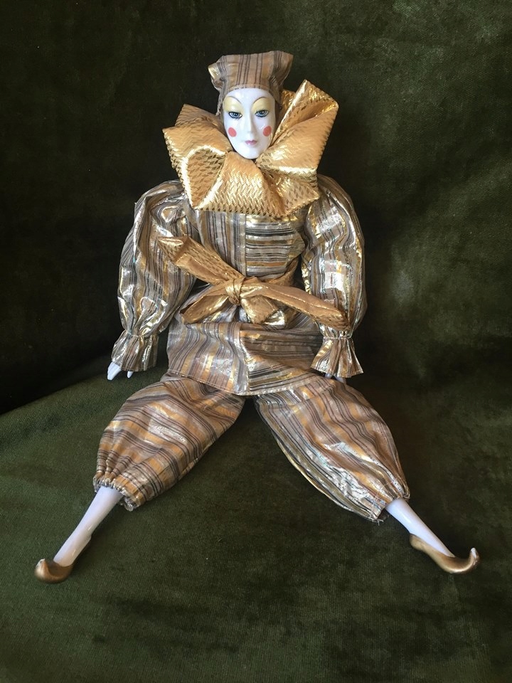 PIERROT lalka porcelanowa