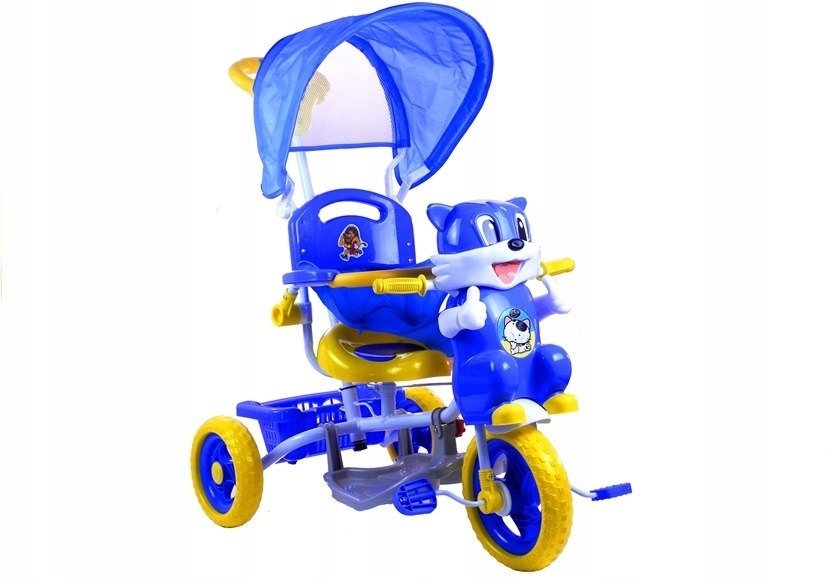 Rower Trójkołowy Kotek Niebieski Dla Dzieci Rowere