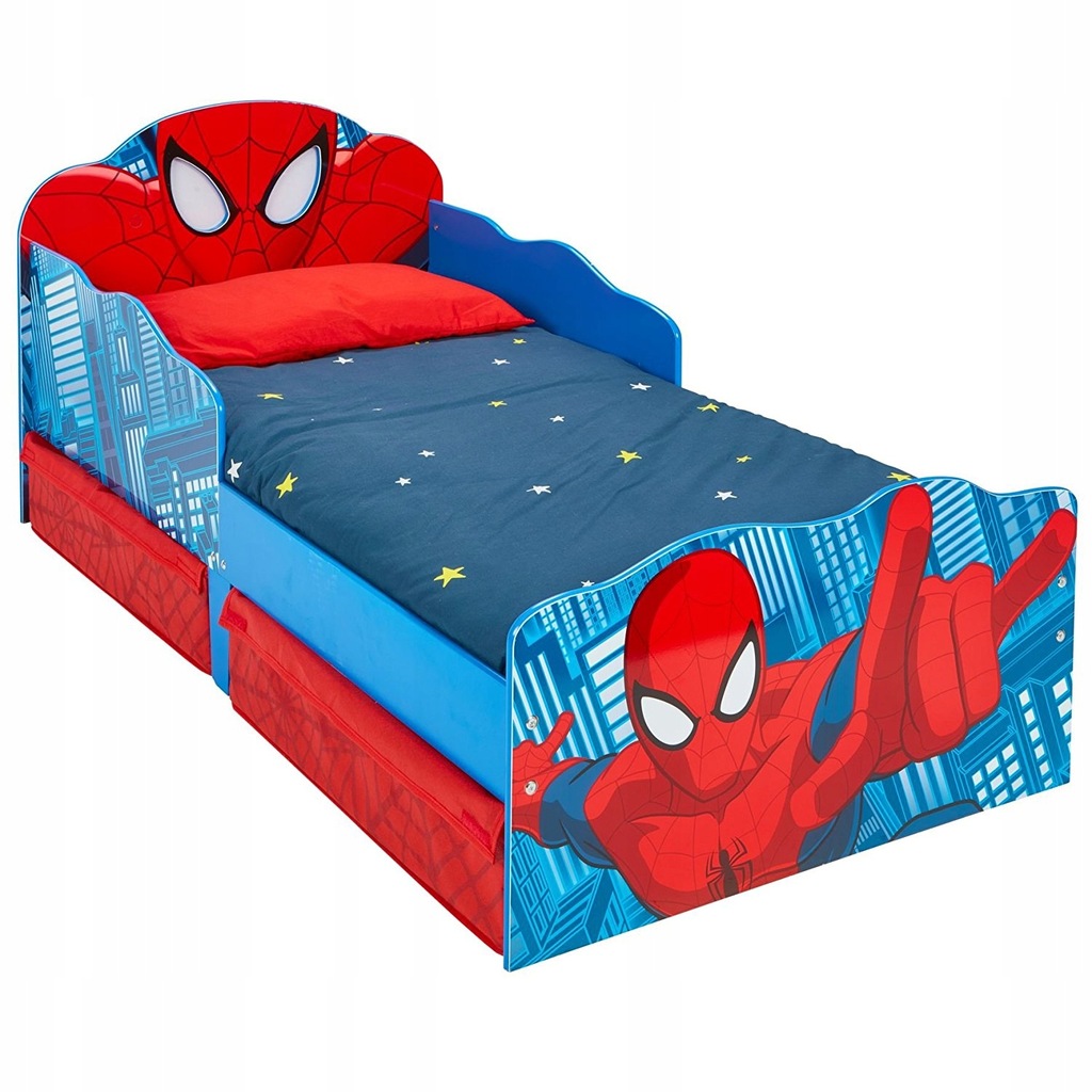 ŁÓŻKO DZIECIĘCE Z POJEMNIKIEM, MOTYW SPIDERMAN