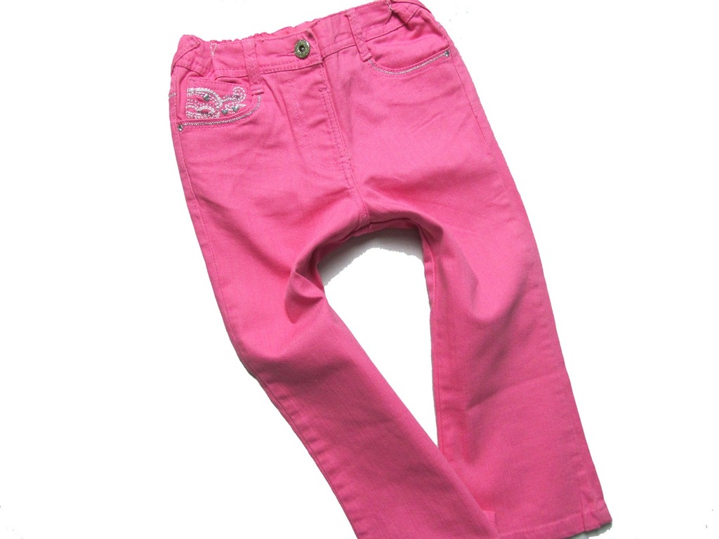 ST BERNARD   nowe różowe jeansy_____98/104