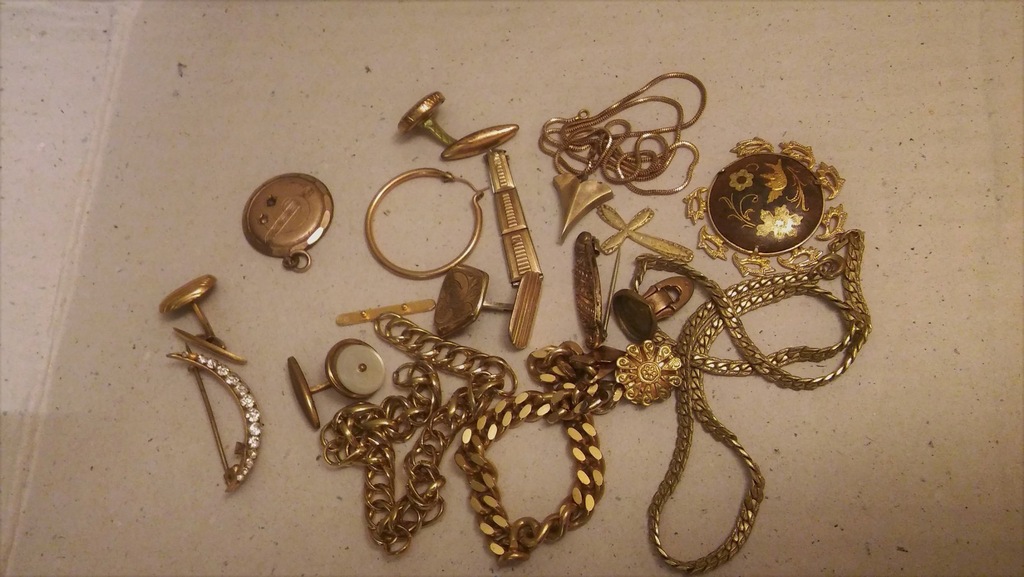 biżuteria odzysk złom, stara, 79g, złota barwa
