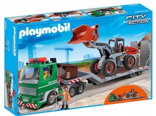 PLAYMOBIL 5026 Przyczepa niskopodwoziowa +2figurki