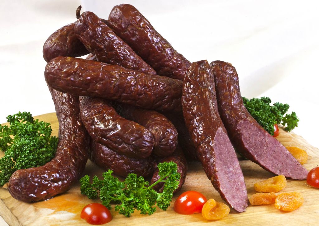 KieŁbasa 100% z Dzika wędzona około 250g