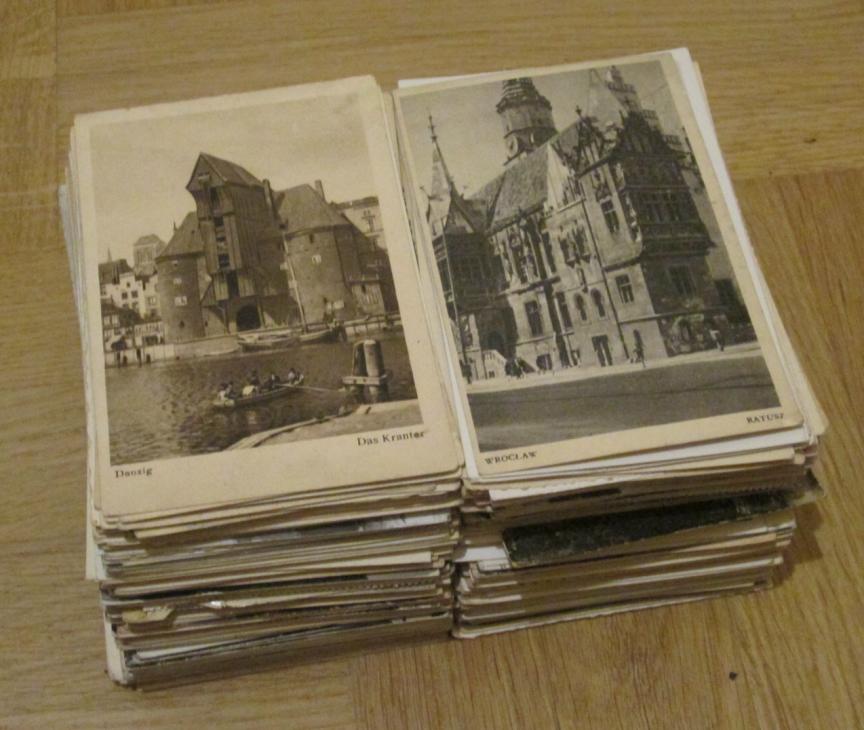 Zestaw 400 sztuk kartki miasta Polskie mały format