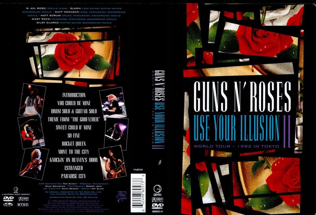GUNS N' ROSES USE YOUR ILLUSION II DVD DISC