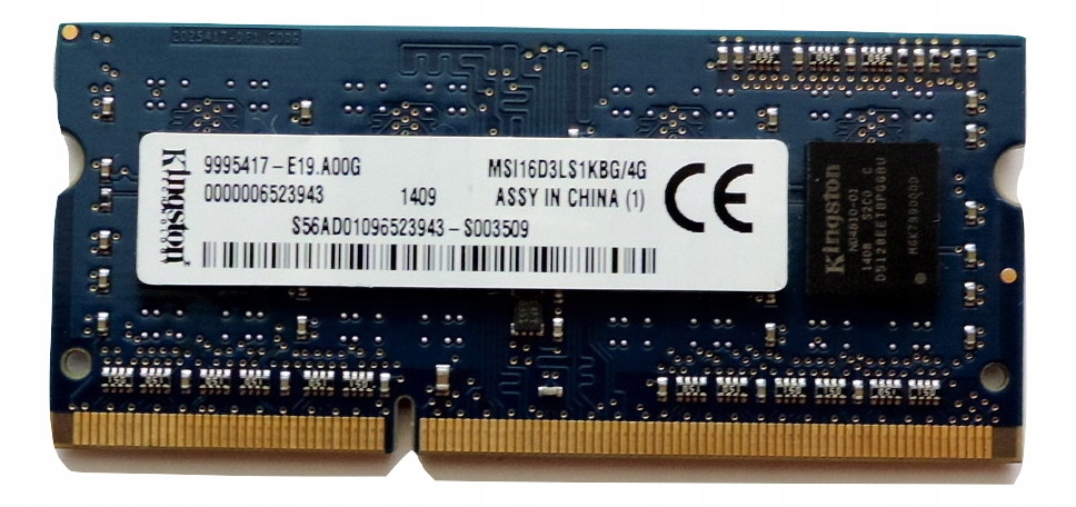 Ram DDR3 KINGSTON MSI16D3LS1KBG/4 4GB