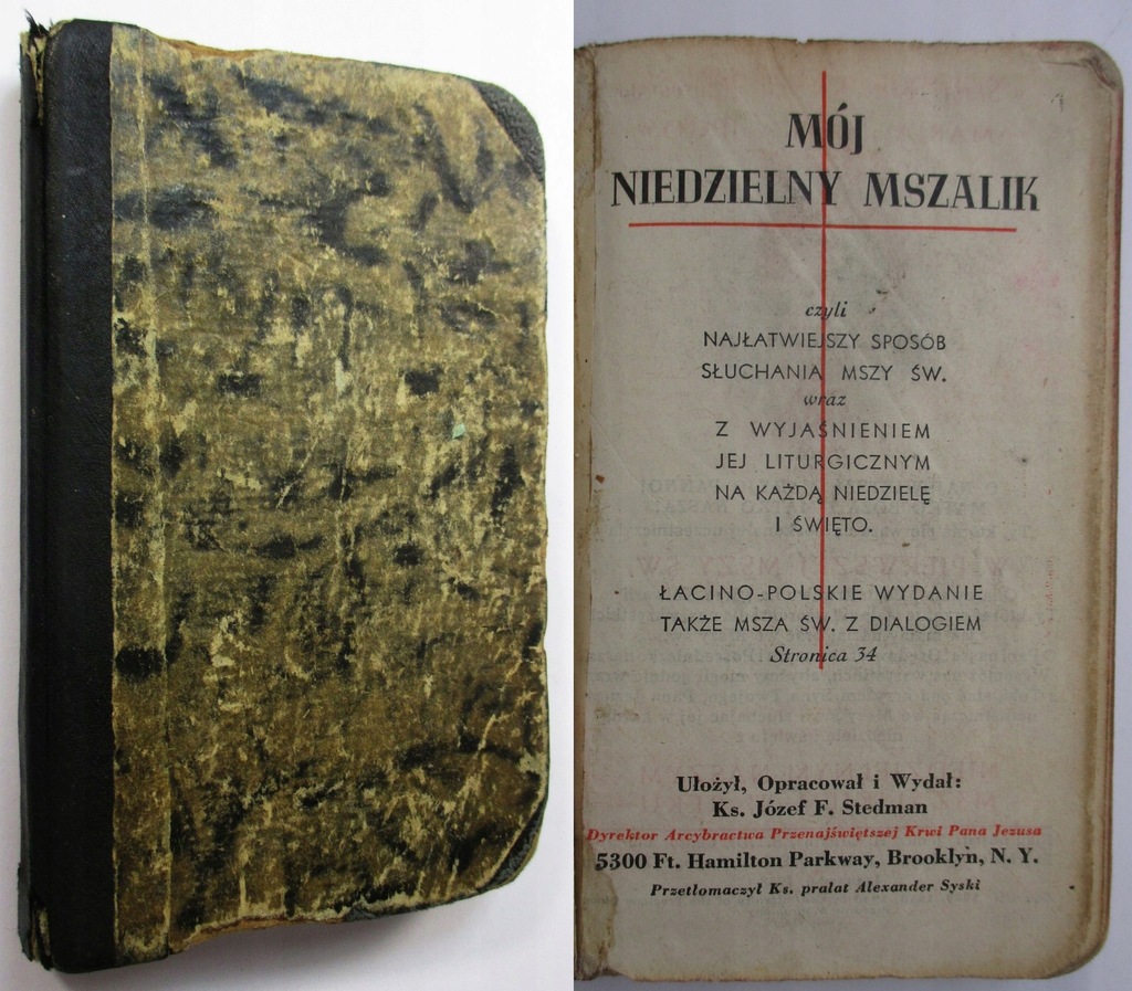 Mój Niedzielny Mszalik Stedman TRYDENCKI, ORYGINAŁ