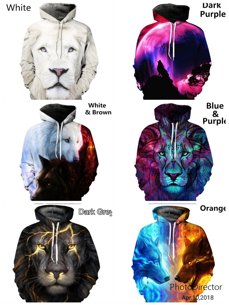 Bluza Kangurka 3D Piękne wzory Męskie Damskie