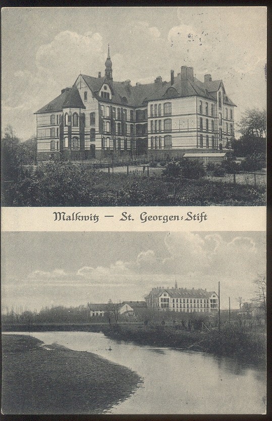 MAŁKOWICE, POW.WROCŁAW - PAŁAC, PIĘKNA KARTKA