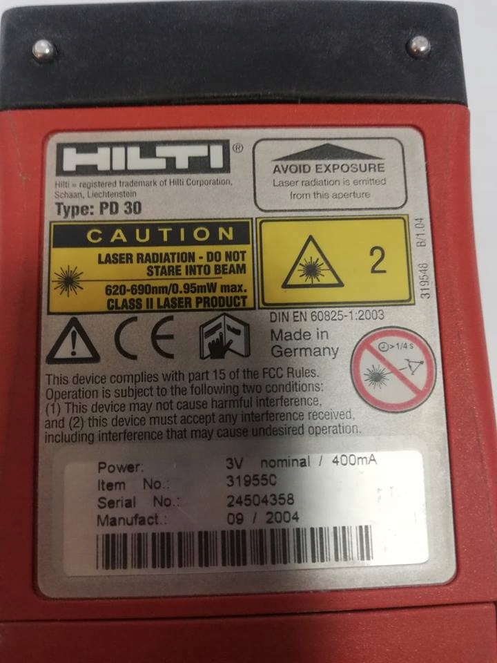 Dalmierz laserowy hilti pd 30 cena