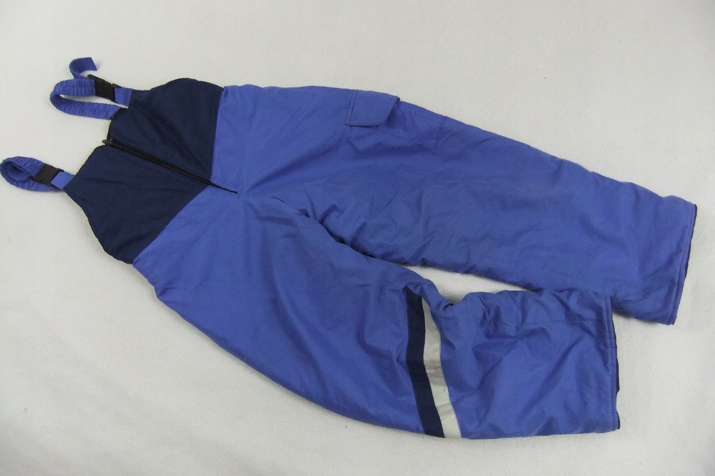 ocieplone spodnie narciarskie 134cm niebieskie