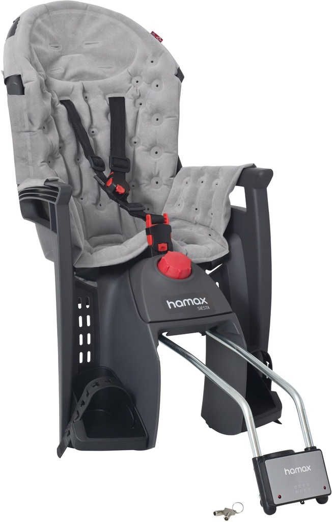 HAMAX fotelik rowerowy Siesta Premium grey/light g