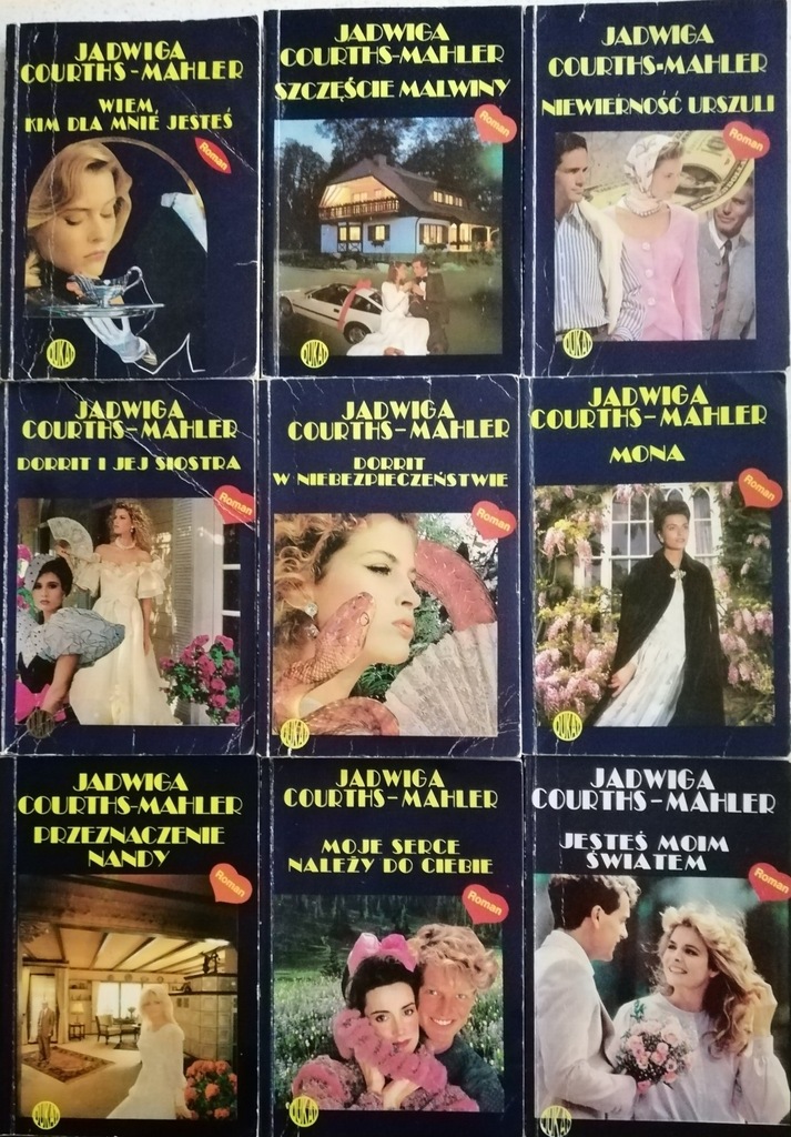 zestaw książek Jadwiga Courths-Mahler 9 sztuk 11