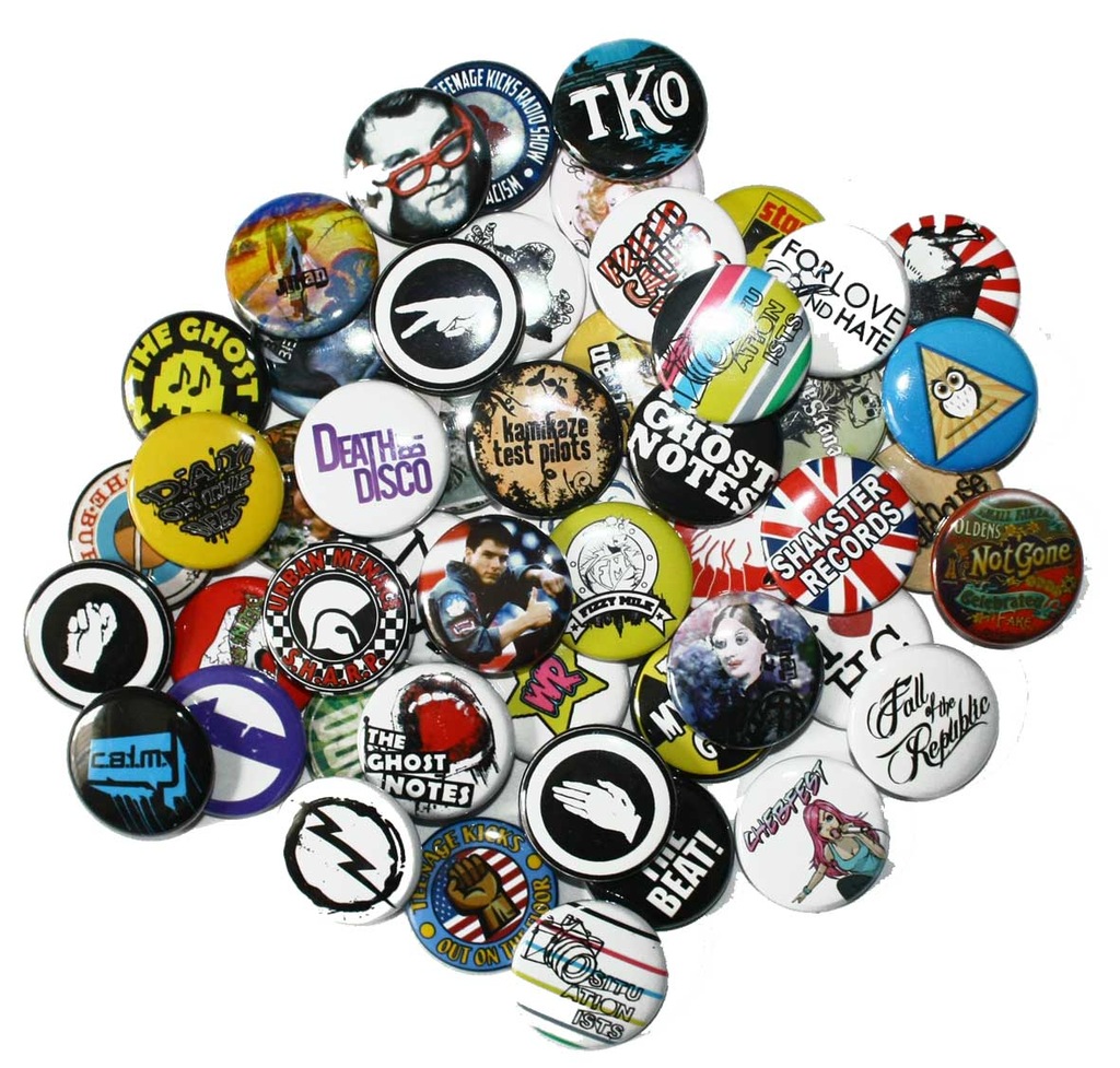 PRZYPINKI BADZIKI Z TWOIM NADRUKIEM LOGO 38/59mm