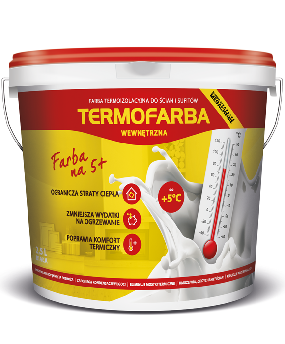 TERMOFARBA | Farba Termoizolacyjna Do Wnętrz | 5 l