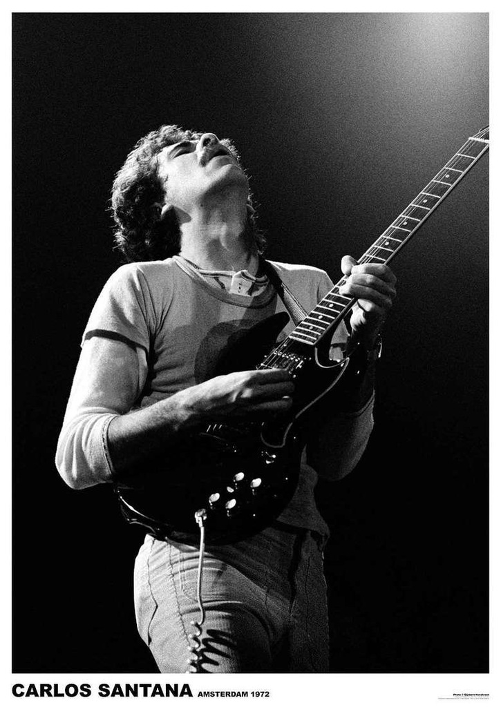 Carlos Santana Amsterdam 1972 - plakat 59,5x84 cm