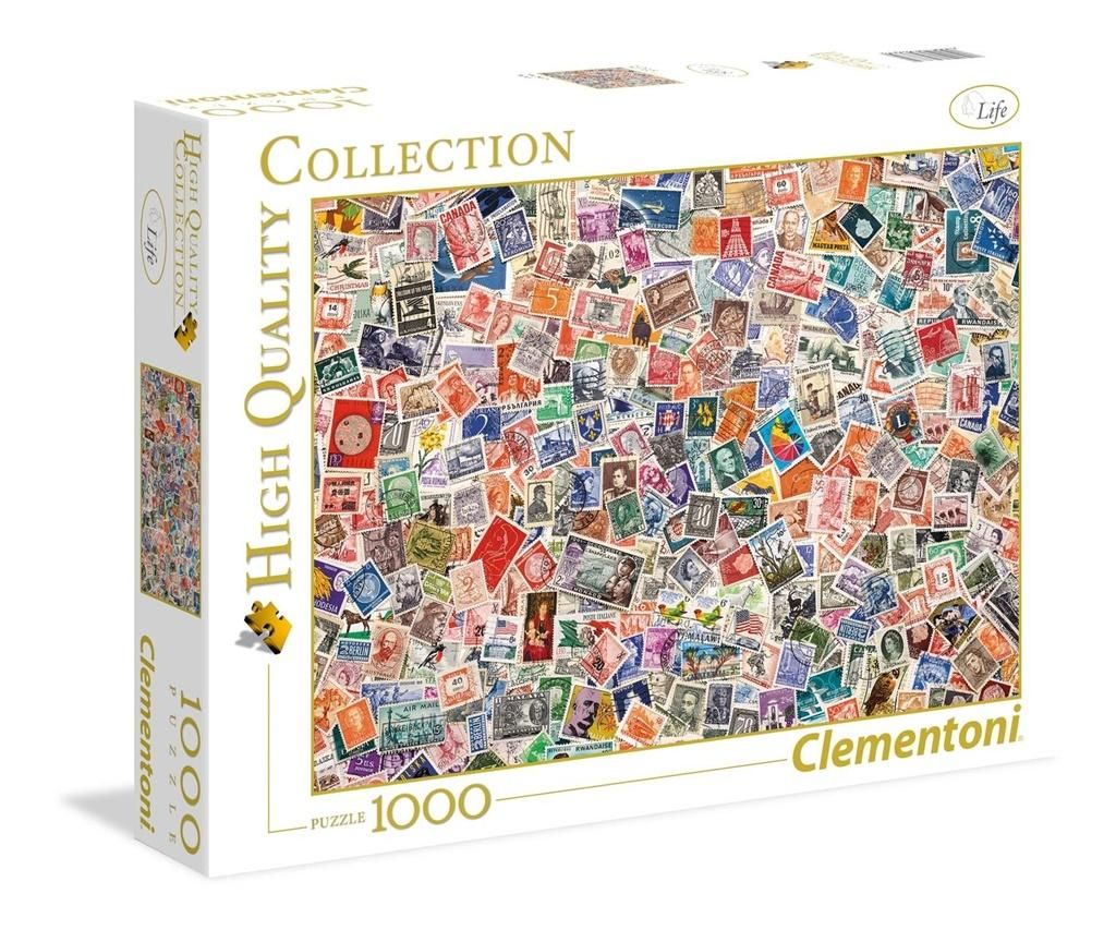 Puzzle 1000 el. Znaczki pocztowe Kolorowy obrazek