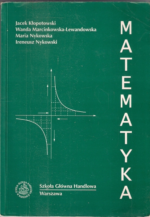 Kłopotowski: Matematyka SGH 2000 r. [8977]