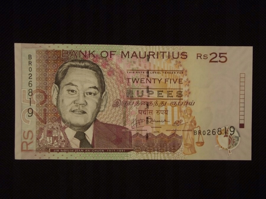 MAURITIUS 25 rupii 2009 P-49d UNC