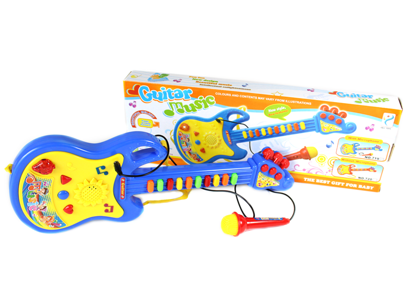 ZABAWKA INTERAKTYWNA GITARA DLA DZIECI + MIKROFON
