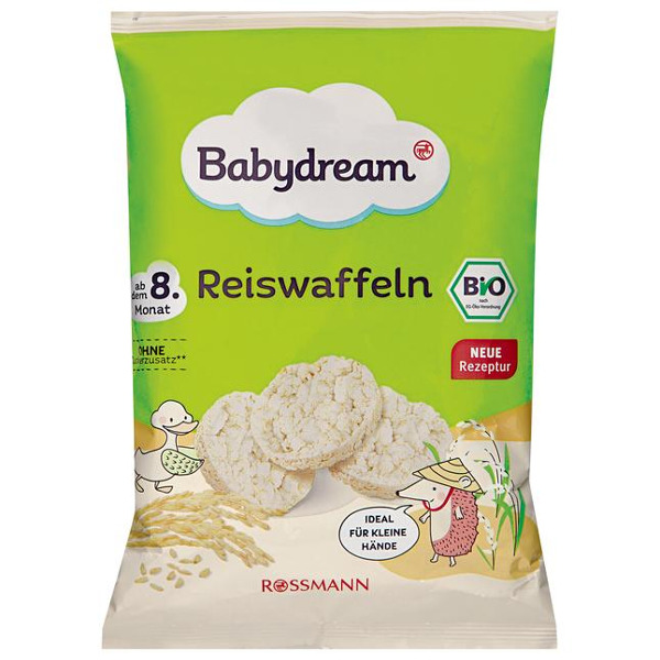 BIObaby Babydream Wafelki Ryżowe Wit. B1