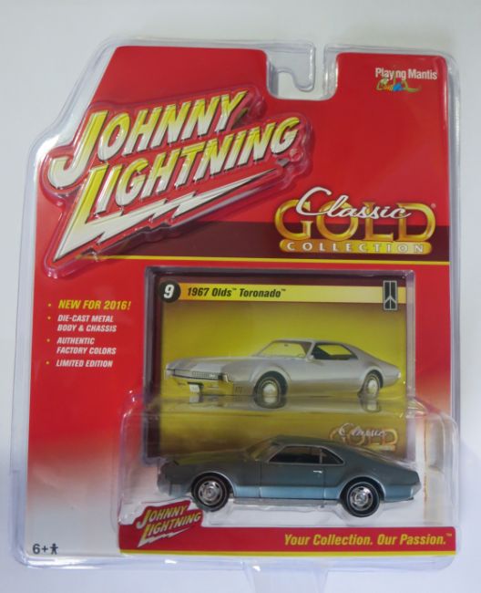 Johnny Lightning 1:64 Oldsmobile Toronado 1967 blu