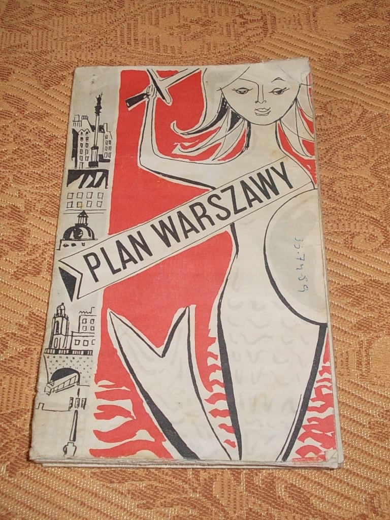 Plan Warszawy 1963 63r rok PPWK WARSZAWA