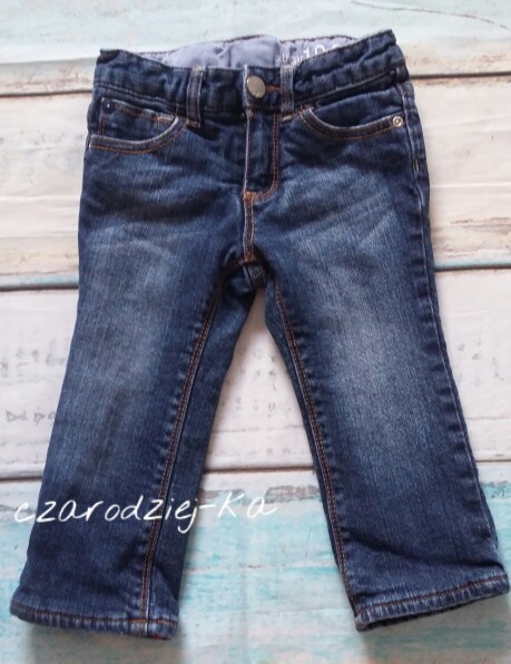 Baby GAP spodnie jeansy na polarku 18-24 róż 86