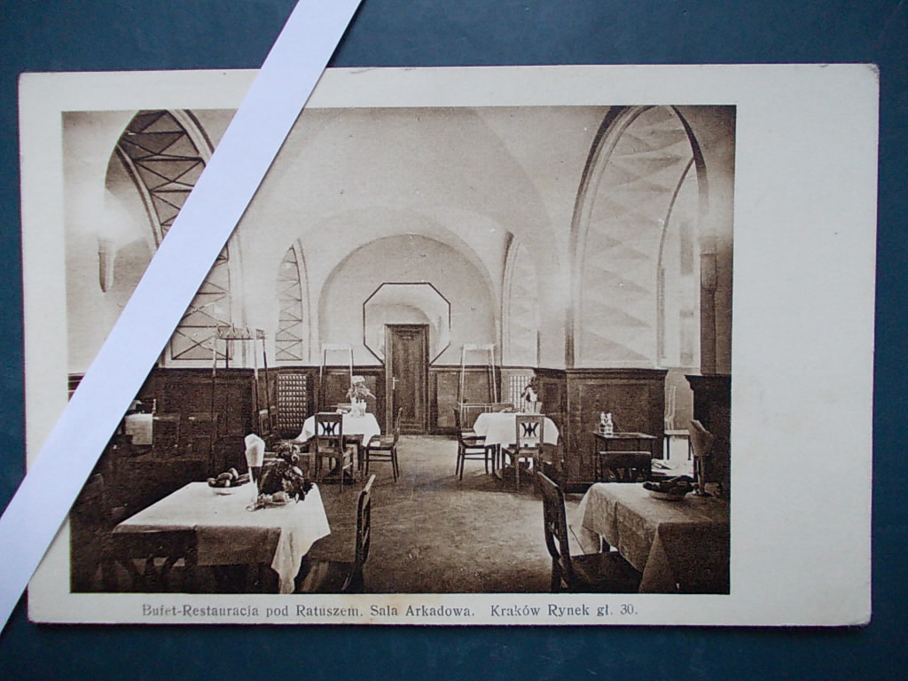 Kraków Bufet restauracja pod Ratuszem Sala arkadow
