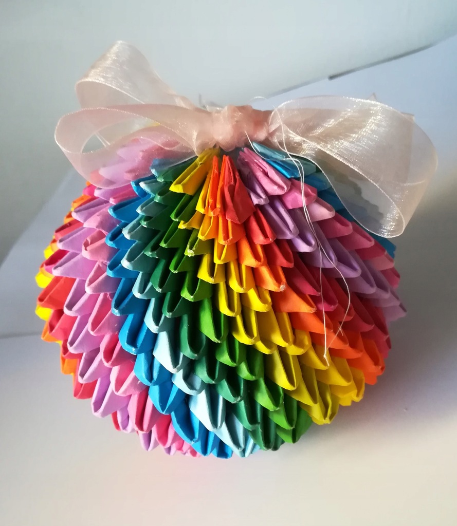 Bombka wielokolorowa origami 3D