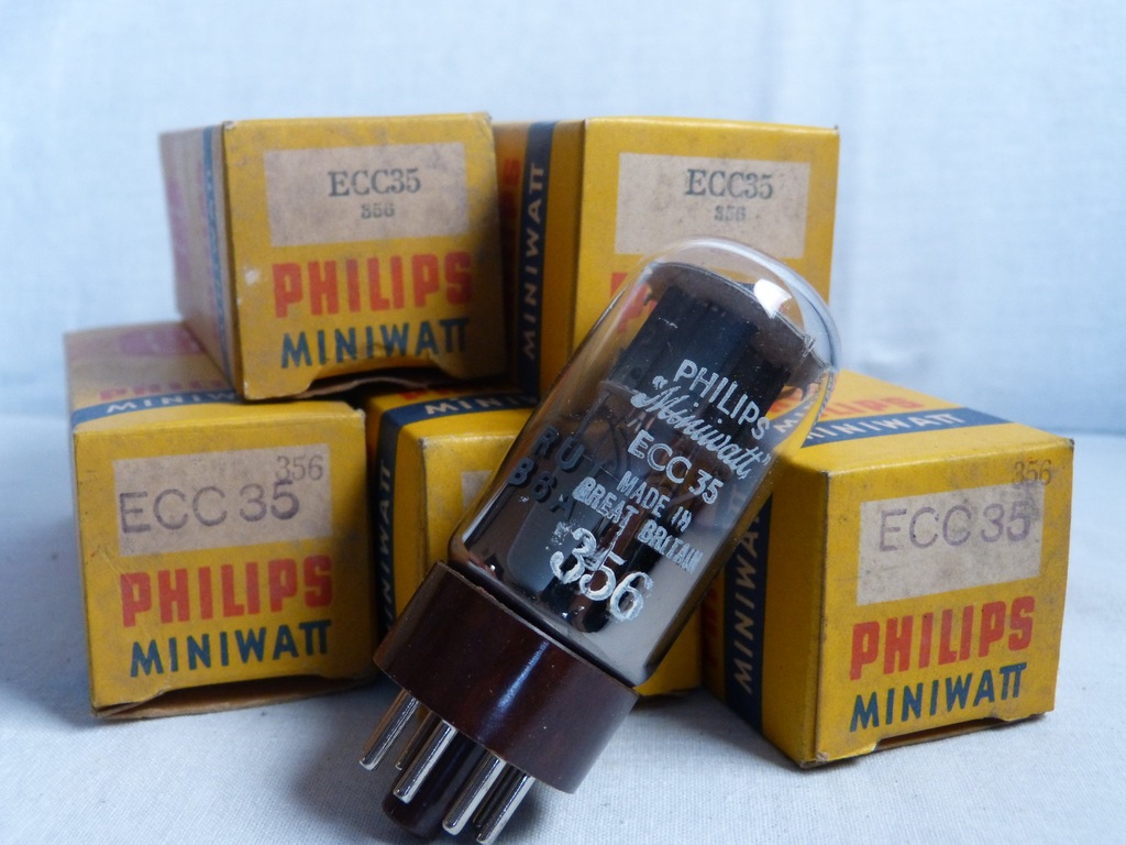 lampa elektronowa PHILIPS MINIWATT  ECC35 / NOS