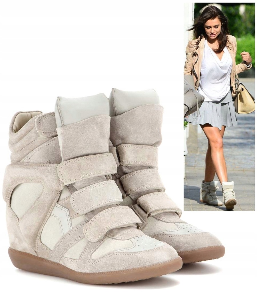 Oryginalne Sneakersy Isabel Marant Bekett Ecri R37 7588942579 Oficjalne Archiwum Allegro