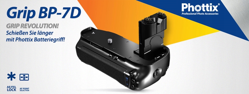 Battery grip PHOTTIX BP-7D jak CANON BG-E7 do 7D