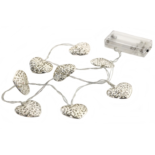 GIRLANDA LED LAMPKI LED SERCA SERDUSZKA METALOWE