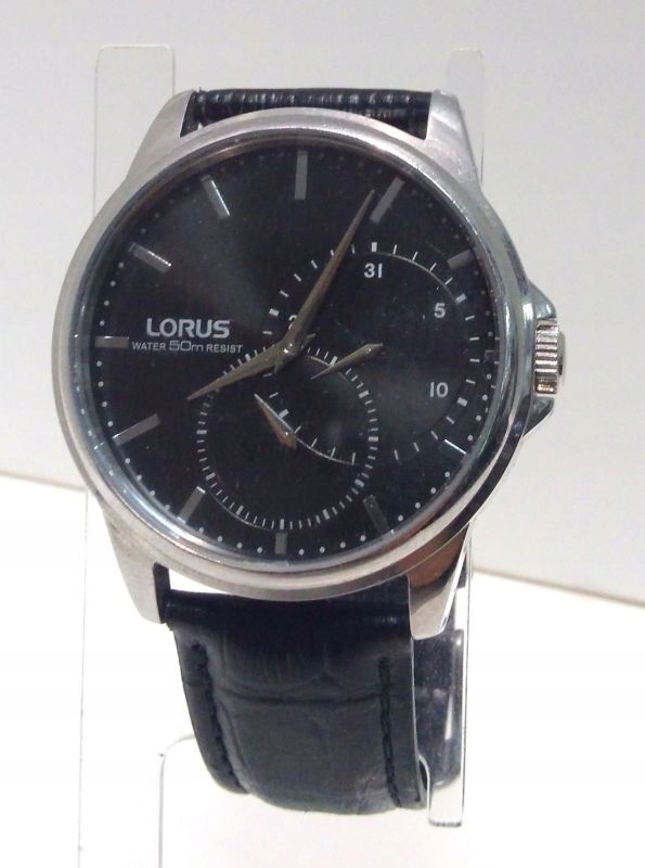 ZEGAREK LORUS VD75-X065 CZARNY PASEK 50M